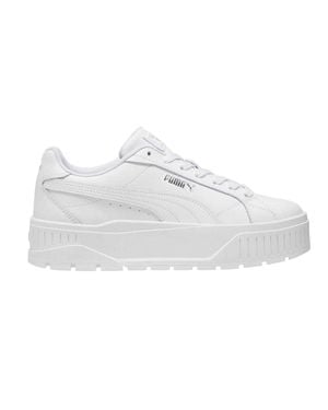 PUMA "Karmen Ii" Sneaker Für Damen, Leder, Plattform-Absatz - Weiß