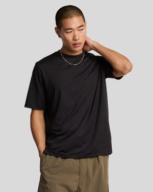 Lyle & Scott Neopren-T-Shirt Mit Einsätzen - Schwarz