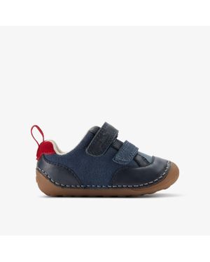 Clarks Tiny Fun T Marineblau/Rot Schuhe