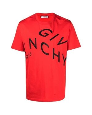 Givenchy Ubergroses Rotes T-Shirt Mit Aufgesticktem -Logo