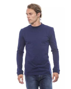 Verri Hochgeschlossener Langarm-T-Shirt Ve3053 - Blau