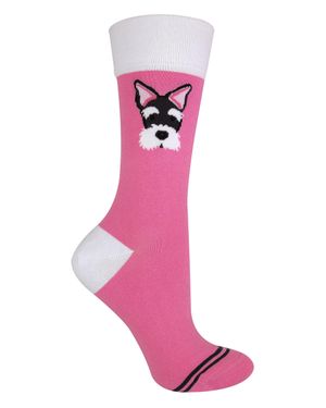 Sock Snob 1 Paar Neuheit Katze Hund Socken Mit Beagle Mops Scotty Hund - Pink