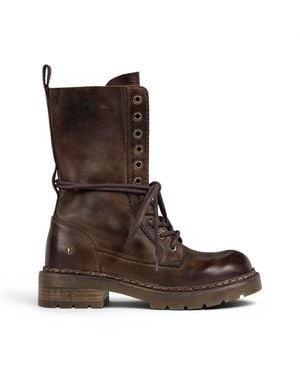 Windsor Smith Windsorsmith Braune Leder-Schnürstiefel Für Damen – Pause