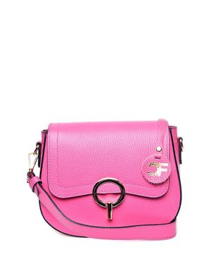 Carla Ferreri Fuchsia Rindsledertasche - Pink