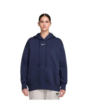 Nike Kapuzenpullover Für Damen, Zum Überziehen, Fleece, Übergroß (Mitternachtsblau)