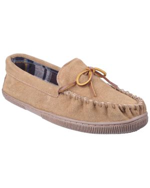Cotswold Alberta Mokassin Pantoffel - Schwarz