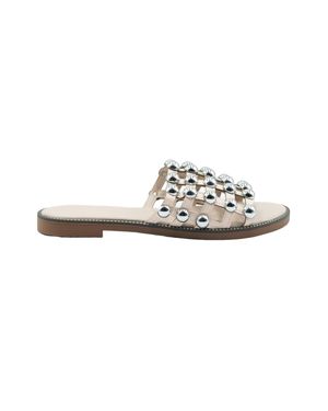 Where's That From Damen Badesandale "Kelly" Pu (Nude) - Weiß