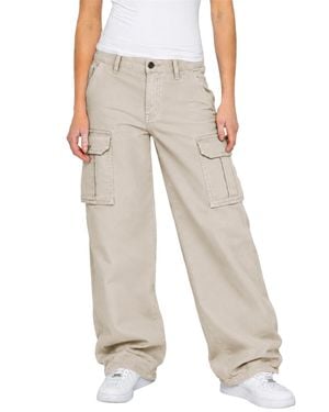 Enzo Damen Cargo Baggy-Hosen - Grau