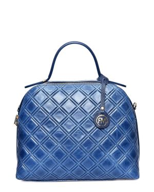 Roberta M Rindsledertasche - Blau