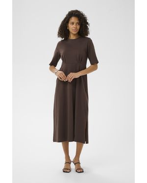 Kaffe Jerseykleid Kacelina Jerseykleid A-Shape - Braun