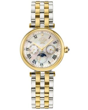 Gevril Gv2 Florenz Perlmutt Zifferblatt Diamant 12515 Schweizer Quarzuhr - Mettallic