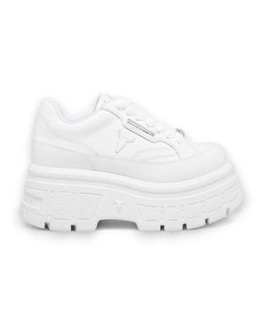 Windsor Smith – Weiße, Klobige Leder-Sneakers – Swerve