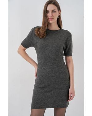 Bigdart Basic Mini-Strickkleid - Schwarz