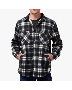 Hard Yakka Quilted Flanell Herren Hemdjacke - Schwarz