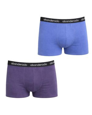 Abanderado 2Er-Pack Herren Elastische Baumwollboxershorts Aa596 - Blau