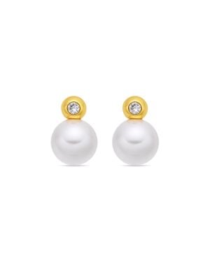 Luxenter Pearl Ohrringe Aus 18-Karat-Gelbgold – Siako - Mettallic