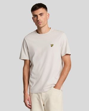 Lyle & Scott Baumwoll-T-Shirt Mit Rundhalsausschnitt – - Grau