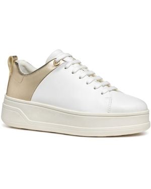 Geox D Spherica Ecub-2 Damen Sneaker Weiß/Lichtgold