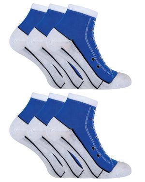 Sock Snob 6 Paar Multipack Socken, Die Wie Schuhe Aussehen - Blau