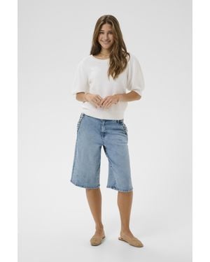 Cream Strickpullover Crsillar Strickpullover Straight Fit - Blau