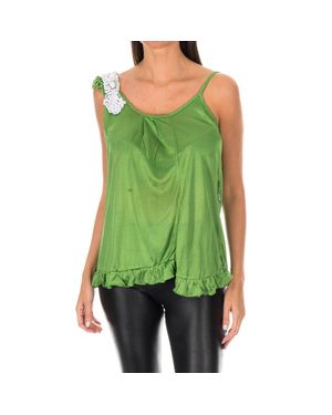 Armand Basi Dünnes Damen-Top Mit Rüsche Bdm0426 - Grün