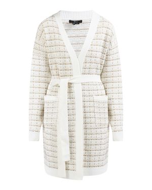 faina Cardigan Mit Effektgarn Damen Weiss - Weiß