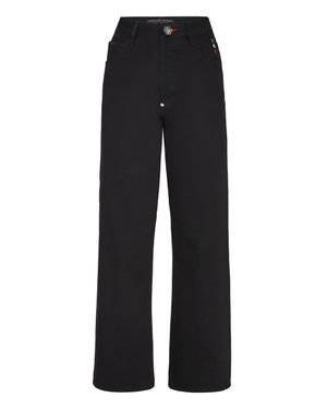 Philipp Plein Straight Fit Jeans Basic - Schwarz