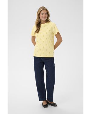 Saint Tropez T-Shirt Emilysz T-Shirt Gerade Passform - Blau
