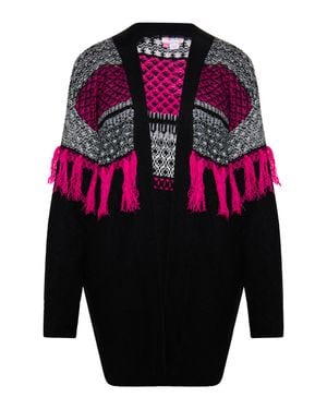 IZIA Strickjacke Damen Mehrfarbig - Schwarz