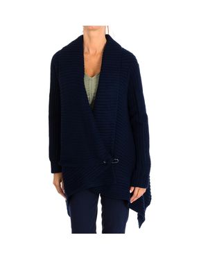 Karl Marc John Strickjacke Mit Sicherheitsnadelverschluss 8515 Damen - Blau