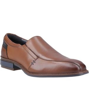 Pod Spear Leder Herren Cognac Slip-On Schuhe - Braun