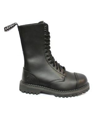 Grinders Leder-Militärstiefel – Herald - Schwarz
