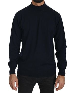 Mila Schon Mock-Neck-Pullover - Blau