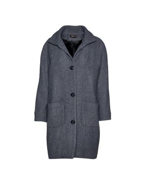 Conquista Melierter Mantel Aus Wollmischung Von Fashion - Blau