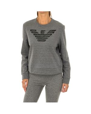 Armani Langärmeliger Damenpullover Mit Rundhalsausschnitt 7V5M75-5J42Z - Grau