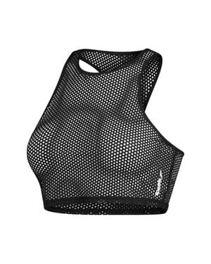 Speedo Kurzes Top Für Damen, Netzmaterial - Schwarz
