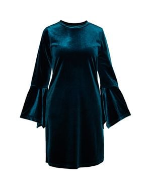 Usha Minikleid Aus Samt Damen Benzin - Blau