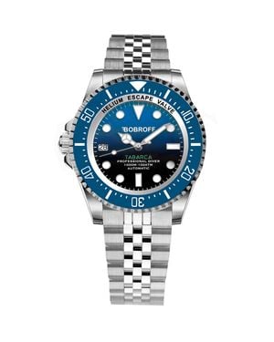Bobroff Herrenuhr Automatique Silber - Blau