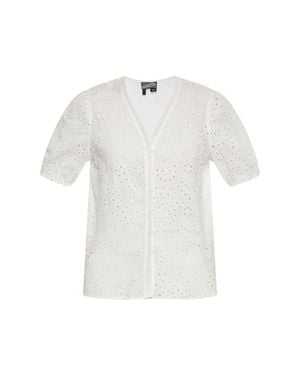 Dreimaster Bluse Damen Wollweiß
