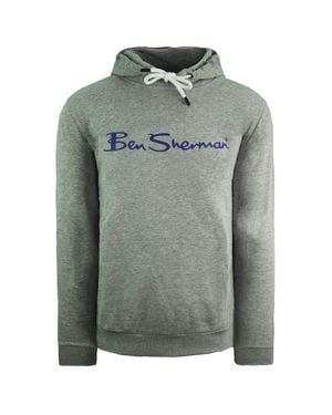 Ben Sherman Große Logo Herren Hoodie Melange - Grau