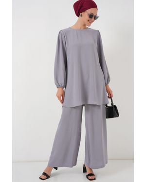 Bigdart Tunika Und Weite Hose Zweiteiliges Set - Grau
