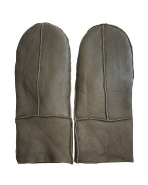 Infinity Leather Grüne Warme Handschuhe Aus Echtem Schaffellleder Für Damen