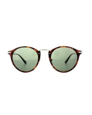 Persol Lunettes De Soleil 3166 24/31 Havana Gris Vert - Braun