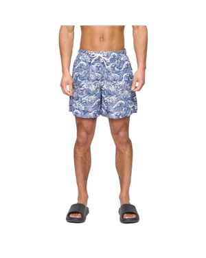 Henleys Badeshorts Für Herren, Polyester, Sommer, Regulär - Blau