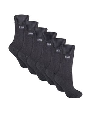 THMO 6 Paar Damen Weiche Atmungsaktive Thermosocken - Schwarz