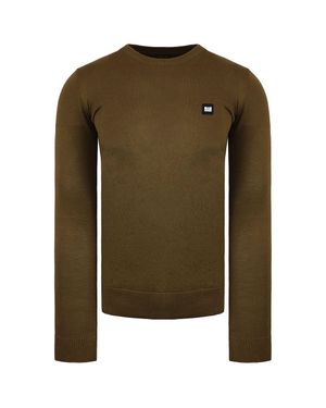 Weekend Offender Lima Olivgrüner Herrenpullover