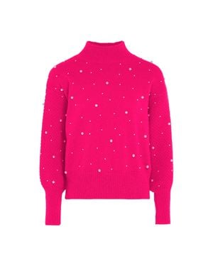 faina Pullover Mit Perlen Damen - Pink