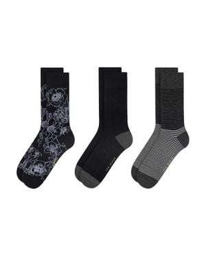 Ted Baker Socken Für Herren, Formell (3Er-Pack) - Schwarz