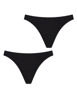 Q En 2Er-Pack Damen Micromodal Strings Q105 - Schwarz
