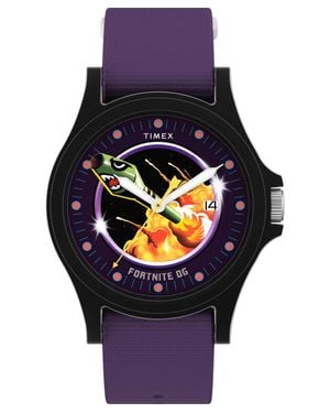 Timex X Fortnite Acadia Violett Herren Armbanduhr Tw2Y46300 - Blau